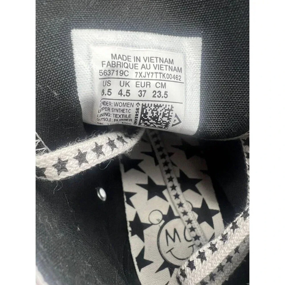 Converse Miley cyrus Chuck Taylor All Star High Top White Patent Black Hi Stars - Picture 9 of 11